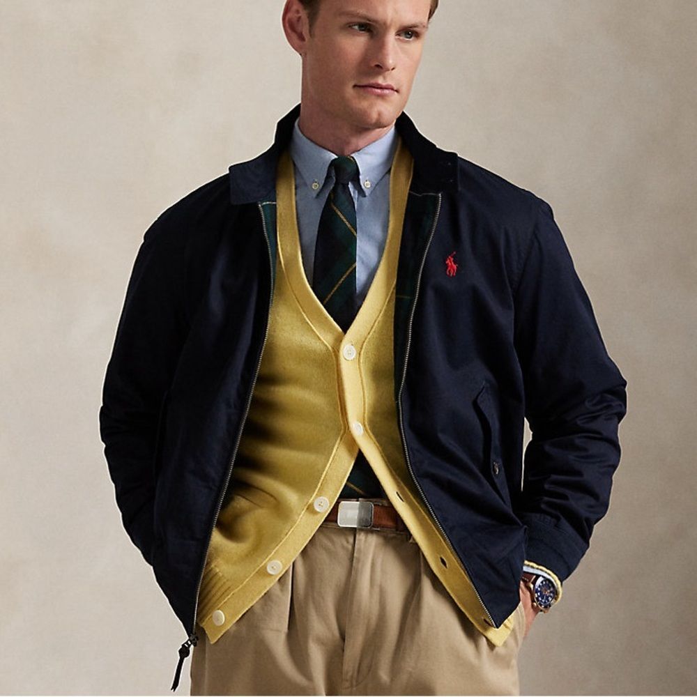Polo Ralph Lauren Men's The Bedford Twill Jacket Bomber Navy Small